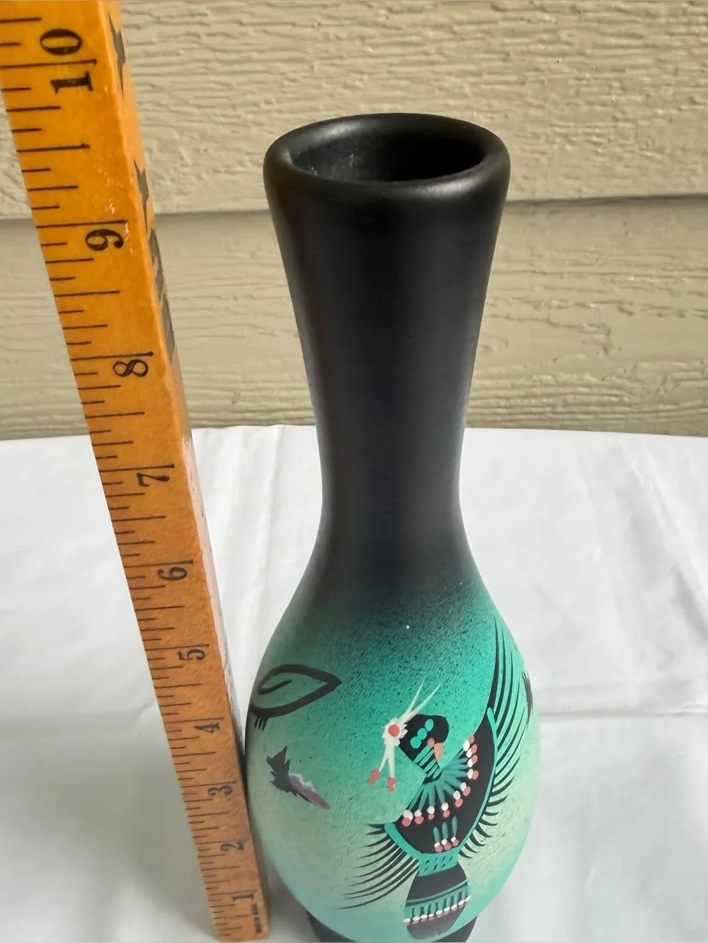 Pottery Navajo Native American Hand Painted Bud Vase 9